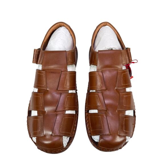 Pikolinos Tarifa Sandals Mens 12 EU 46 Brown Cuero Leather Fishermans Style